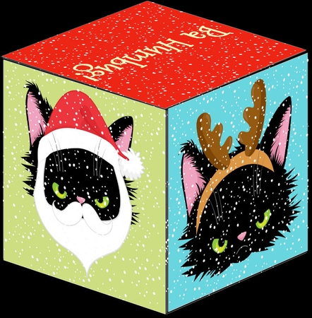 All In One Gift Box - Humbug Christmas Cats by Craft Box