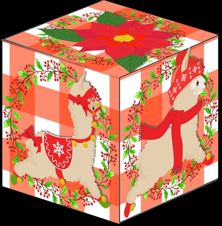 All In One Gift Box - Christmas Llamas by Craft Box