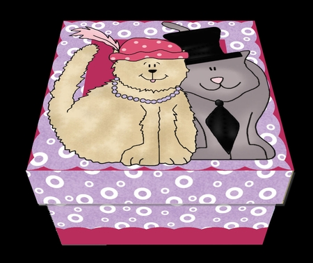 GIFT BOX - FANCY CATS 1 by Craft Box