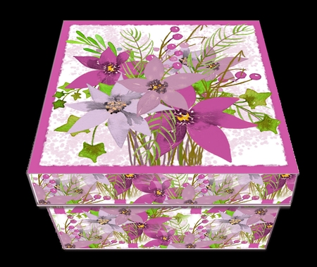 GIFT BOX - PINK FLOWERS by Craft Box