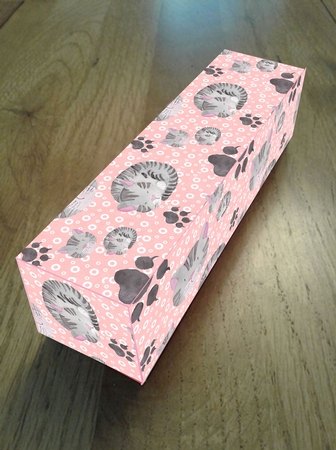 LONG GIFT BOX - CATS ON PINK by Craft Box
