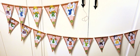 Snowmen Bunting - MERRY CHRISTMAS by Craft Box