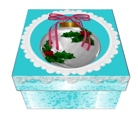 CHRISTMAS GIFT BOX WITH BAUBLE AND HOLLY 1 by Craft Box