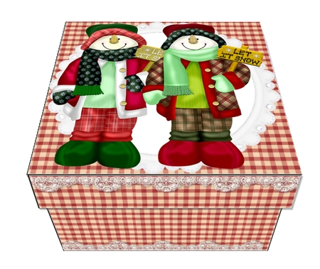 CHRISTMAS GIFT BOX WITH SNOWMEN PALS by Craft Box