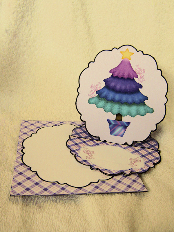 Pretty Edge Easel Card Kit Funky Xmas Tree by Craft Box