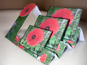 Poppies Triple Peak Card by Craft Box