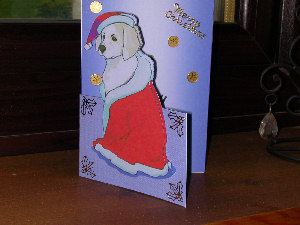 Cut Out Card, Labrador Santa by Craft Box