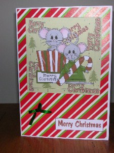 Candy Cane Mice Pyramid by Craft Box