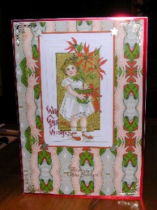 Girl with Poinsettia, Card Front by Craft Box