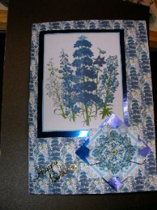 Delphiniums with Tea Bag Tiles by Craft Box
