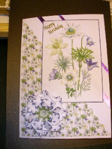 Pulsatilla Flowers with Tea Bag Tiles by Craft Box