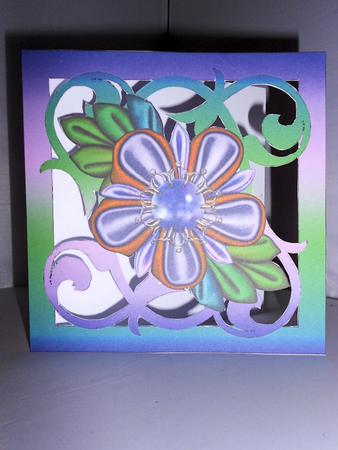 Kanzashi Flower Aperture Card 1 by Craft Box