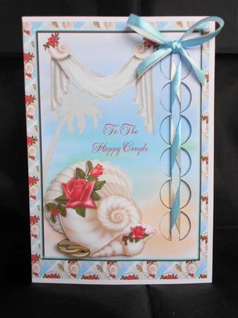 Woven Ribbon Card 2 - Beach Wedding by Craft Box