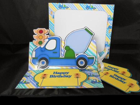 Easel Card - Concrete Mixer by Craft Box