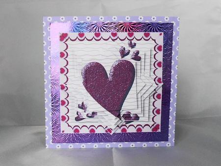 Magenta Hearts Star Pyramid by Craft Box