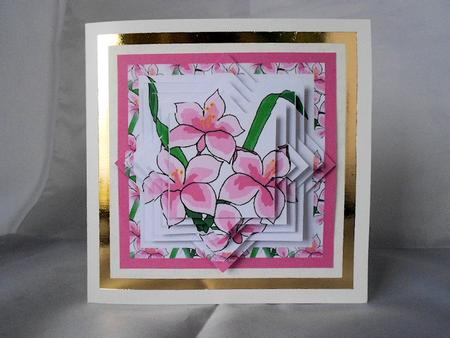 Pink Flowers Star Pyramid by Craft Box