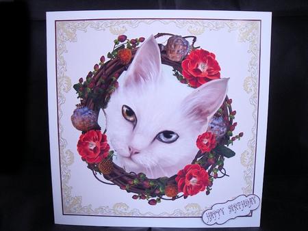 White Cat Wreath by Craft Box