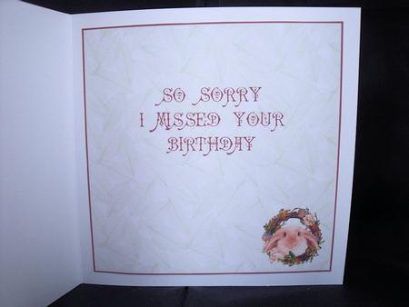 Flower Bunny Wreath Insert - Belated Birthday by Craft Box