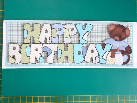 Patchwork Birthday Bear 2 by Craft Box