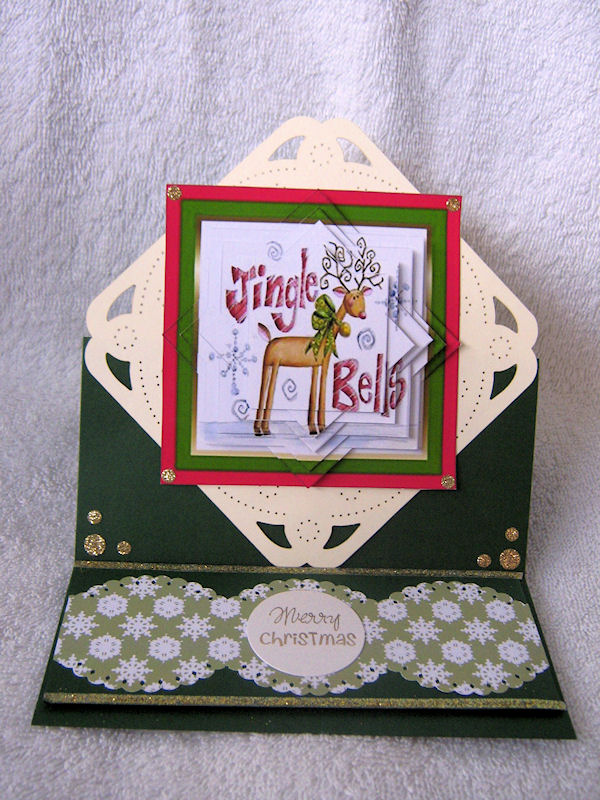 Jingle Bells Reindeer Star Pyramid by Craft Box