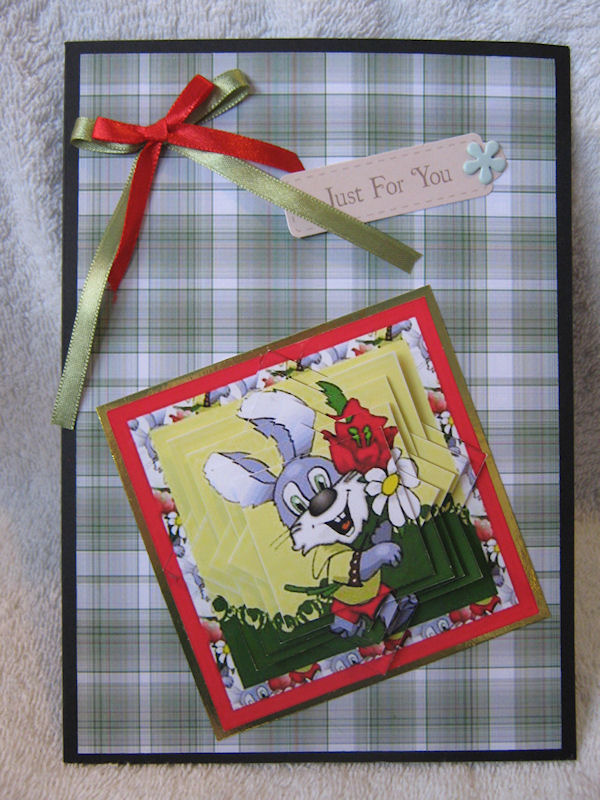 Rabbit with Flowers Star Pyramid by Craft Box