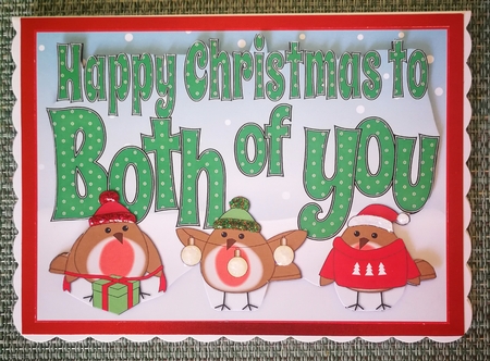 More Christmas Robins BOTH OF YOU 5x7 by S.Elisabet Osborn Wright
