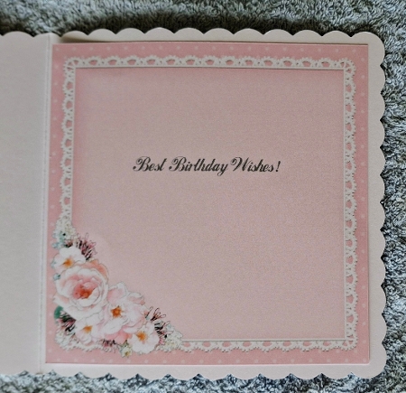 A Touch of Elegance Flowers, Pearls and Lace 8x8 matching insert by S.Elisabet Osborn Wright