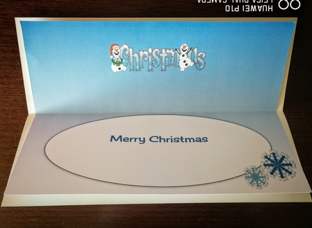 Frozen Snowmen CHRISTMAS large dl insert by S.Elisabet Osborn Wright