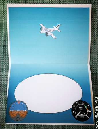Plane decoupage insert by S.Elisabet Osborn Wright