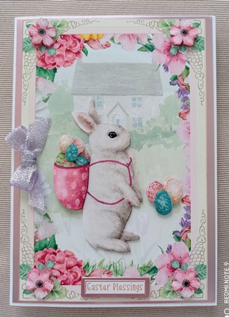 Easter Egg Hunt Decoupage A5 Topper 6 by S.Elisabet Osborn Wright