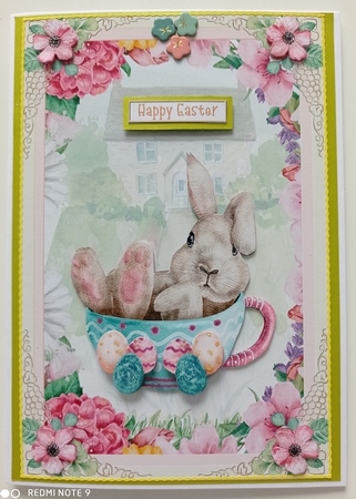 Easter Egg Hunt Decoupage A5 Topper 8 by S.Elisabet Osborn Wright