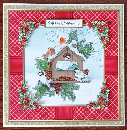 Lovely Winter Birdhouse Holiday Topper by S.Elisabet Osborn Wright