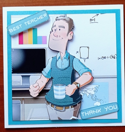 Teacher Dude 7x7 Quick Card by S.Elisabet Osborn Wright