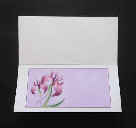 Purple and Lilac Floral Dl Card Fronts by S.Elisabet Osborn Wright