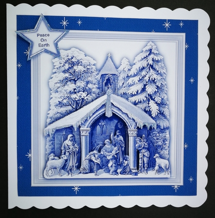Twinkling Stars Xmas Snowglobe Matching Backing Paper Kit by S.Elisabet Osborn Wright