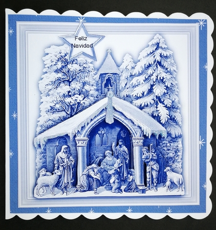 Twinkling Stars Xmas Snowglobe Matching Backing Paper Kit by S.Elisabet Osborn Wright