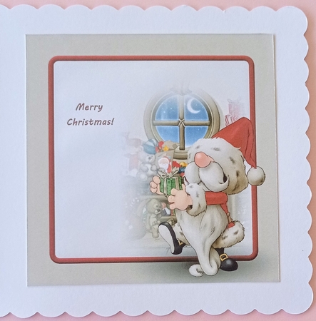 Santa Gnome 3 8x8 Quick Card Insert by S.Elisabet Osborn Wright