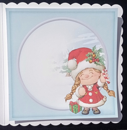 Maisie the Christmas Gnome 7x7 Quick Card Insert by S.Elisabet Osborn Wright