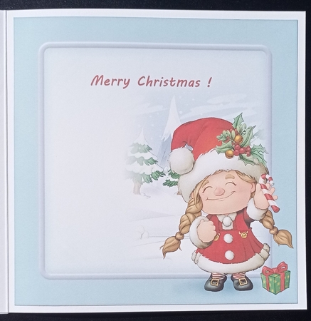 Maisie the Christmas Gnome 8x8 Quick Card Insert by S.Elisabet Osborn Wright
