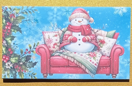 Snowman Relaxing by S.Elisabet Osborn Wright