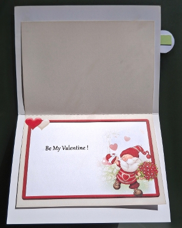 Valentines Day Gnome 2 Slider Card Insert by S.Elisabet Osborn Wright