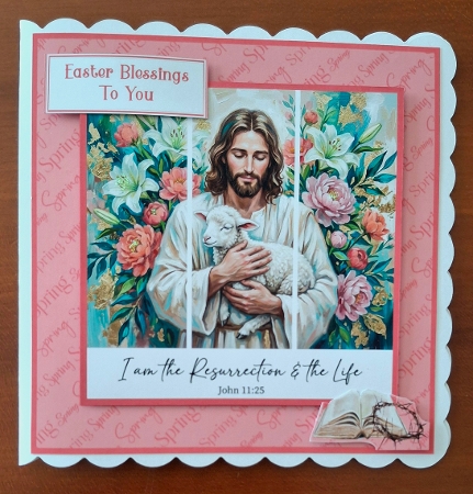 I Am The Resurrection & The Life - 6x6 by S.Elisabet Osborn Wright