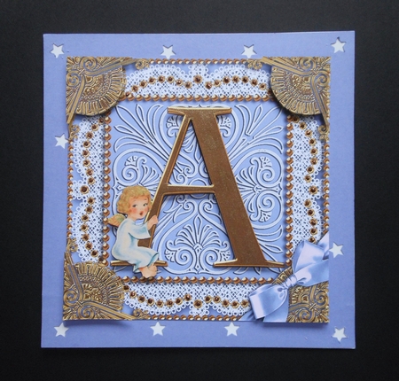 Angel a Monogram 8inch Picture Sheet by S.Elisabet Osborn Wright