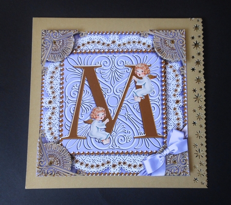 Angel m Monogram 8inch Picture Sheet by S.Elisabet Osborn Wright