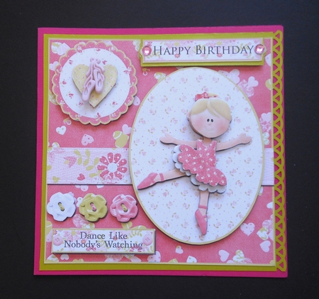 Dance Like Nobody's Watching Ballet Birthday Card by S.Elisabet Osborn Wright