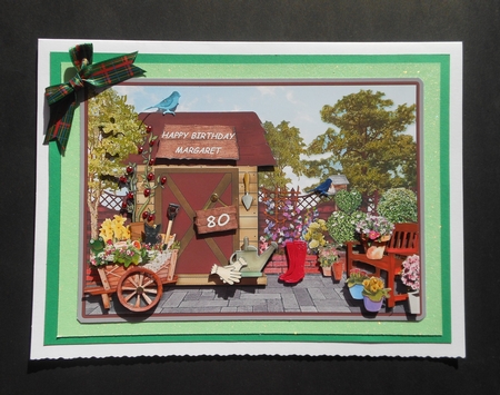 Gone for a Cuppa Gardening A4 by S.Elisabet Osborn Wright