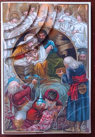 Nativity Card Front Stacker Pyramid Sheet by S.Elisabet Osborn Wright