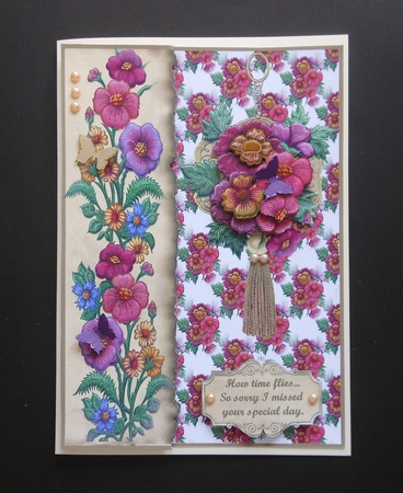 Belated Birthday Silky Flowers by S.Elisabet Osborn Wright