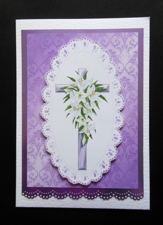 Easter Lily Enamel Cross A4 by S.Elisabet Osborn Wright