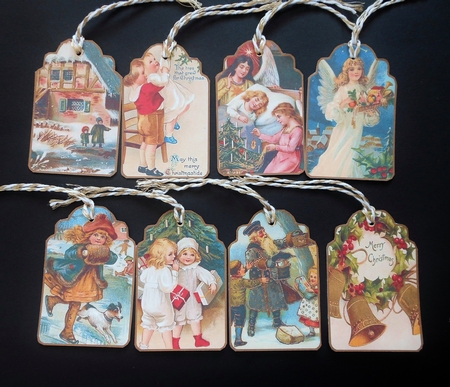 8 x Christmas Gift Tags Sheet 1 by S.Elisabet Osborn Wright